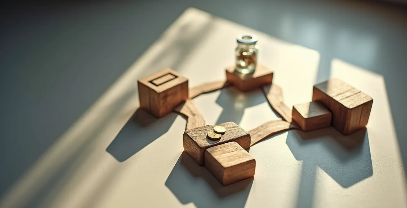 Diagrama de flujo visual sobre opciones de planes de ahorro en crisis económica