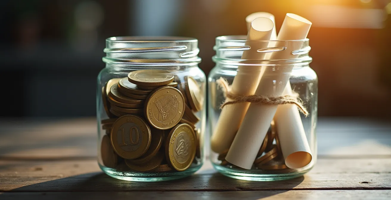 Gráfico comparativo mostrando flujo de efectivo entre dos opciones de dividendos