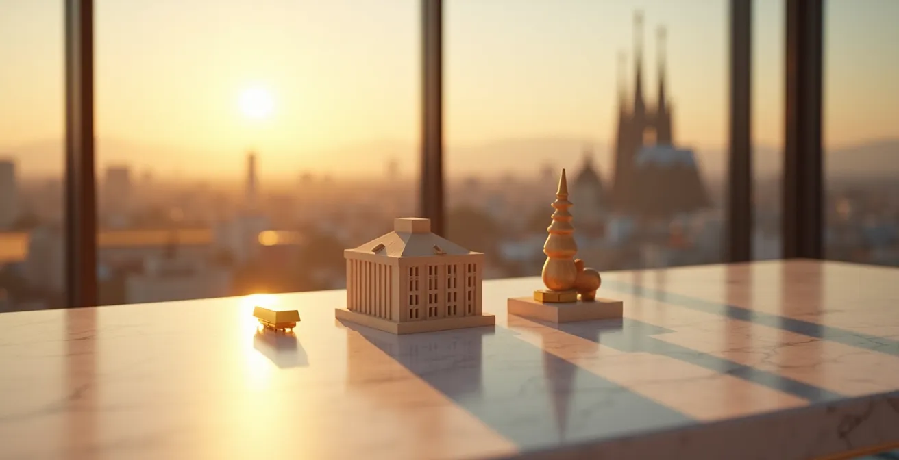 Composición visual de diferentes activos de inversión representando la diversificación