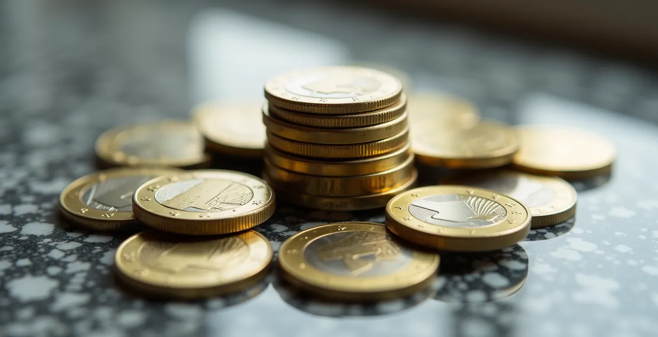 Composición visual representando la estrategia de diversificación bancaria con elementos simbólicos