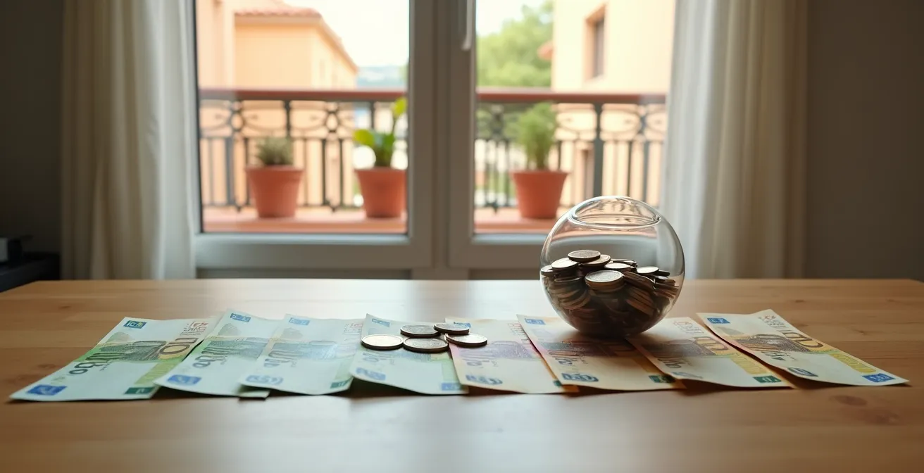 Comparación visual del presupuesto familiar con y sin sobreendeudamiento